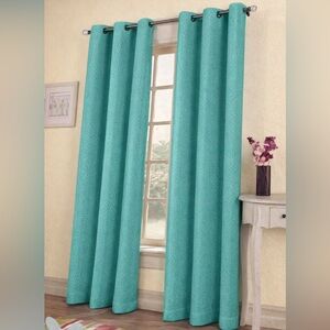 NEW - MAYA - Turquoise Grommet Panel Curtains - 48”W x 84”L